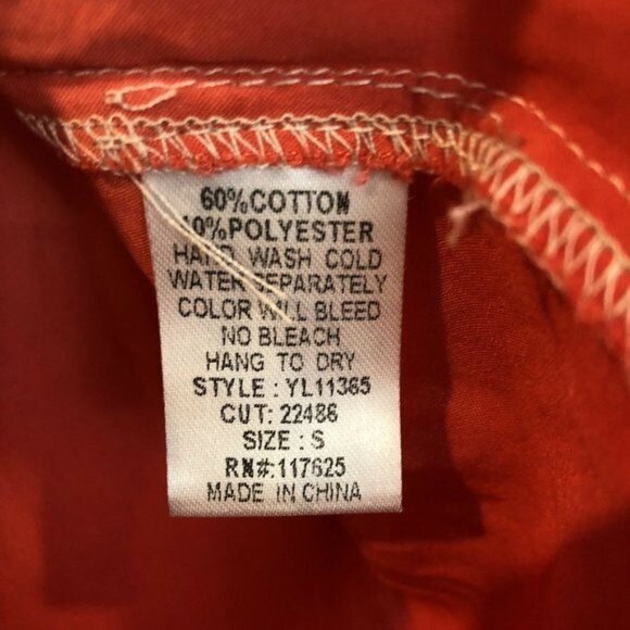 YA Los Angeles Ombre Button-Up Collared Shirt Pocket Roll Tab Sleeves Size S - Picture 8 of 8